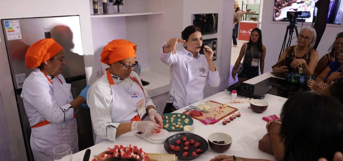 Brigadeiro criativo e acessível é destaque na apresentação de Catarina Guedes na Feira de Confeitaria Senac