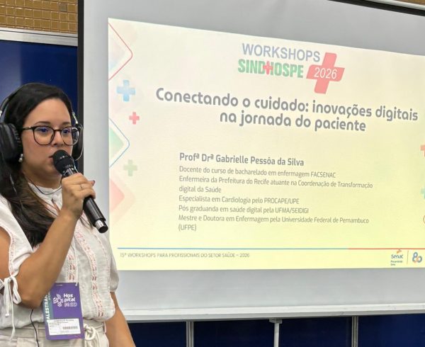 Gabrielle Pessôa abordou os impactos da transformação digital na assistência em saúde e o papel das novas tecnologias